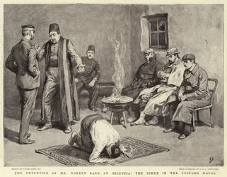 La détention de M. Robert Barr à Séleucie, la scène à la douane